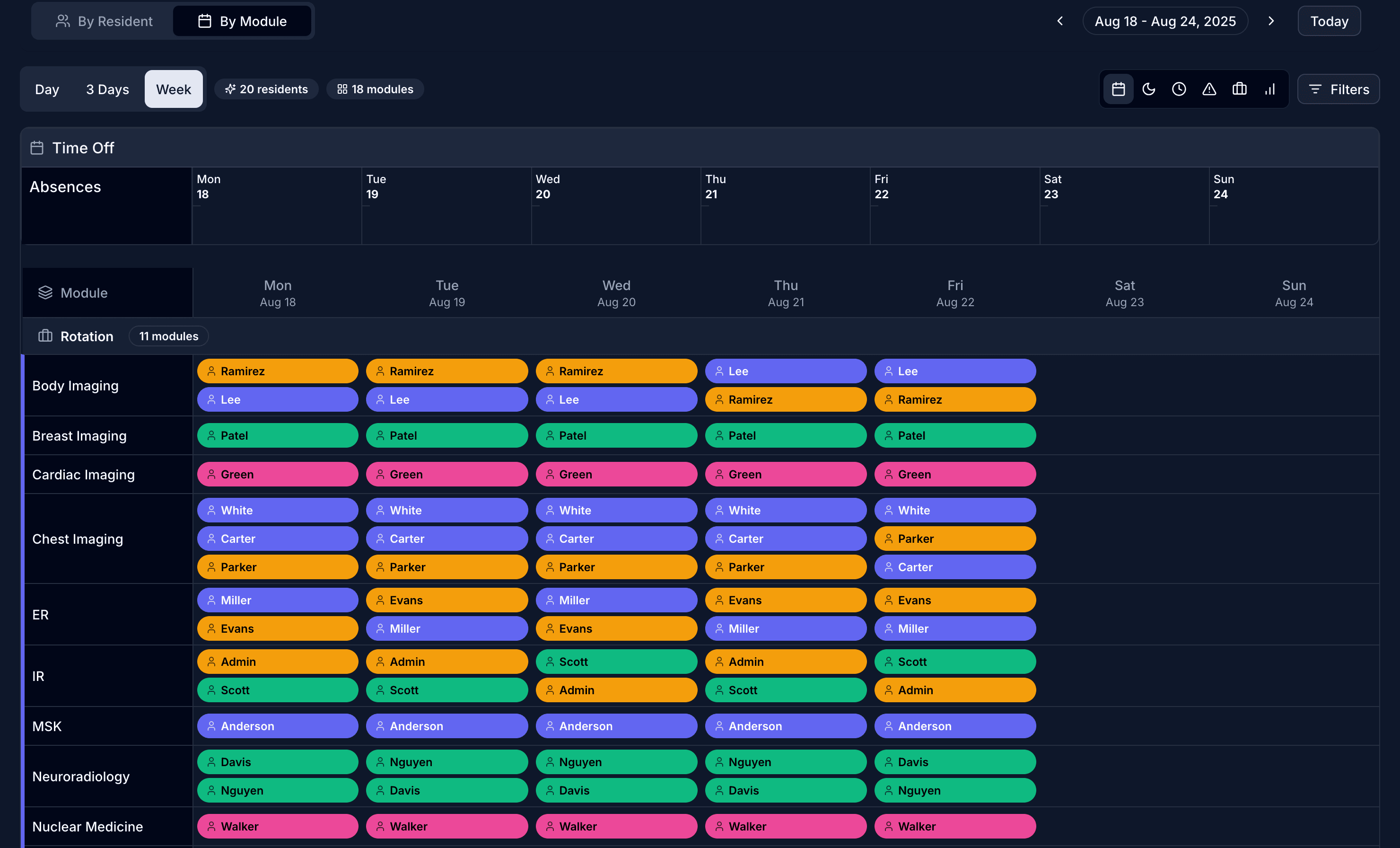 Drag & Drop Calendar interface demonstration